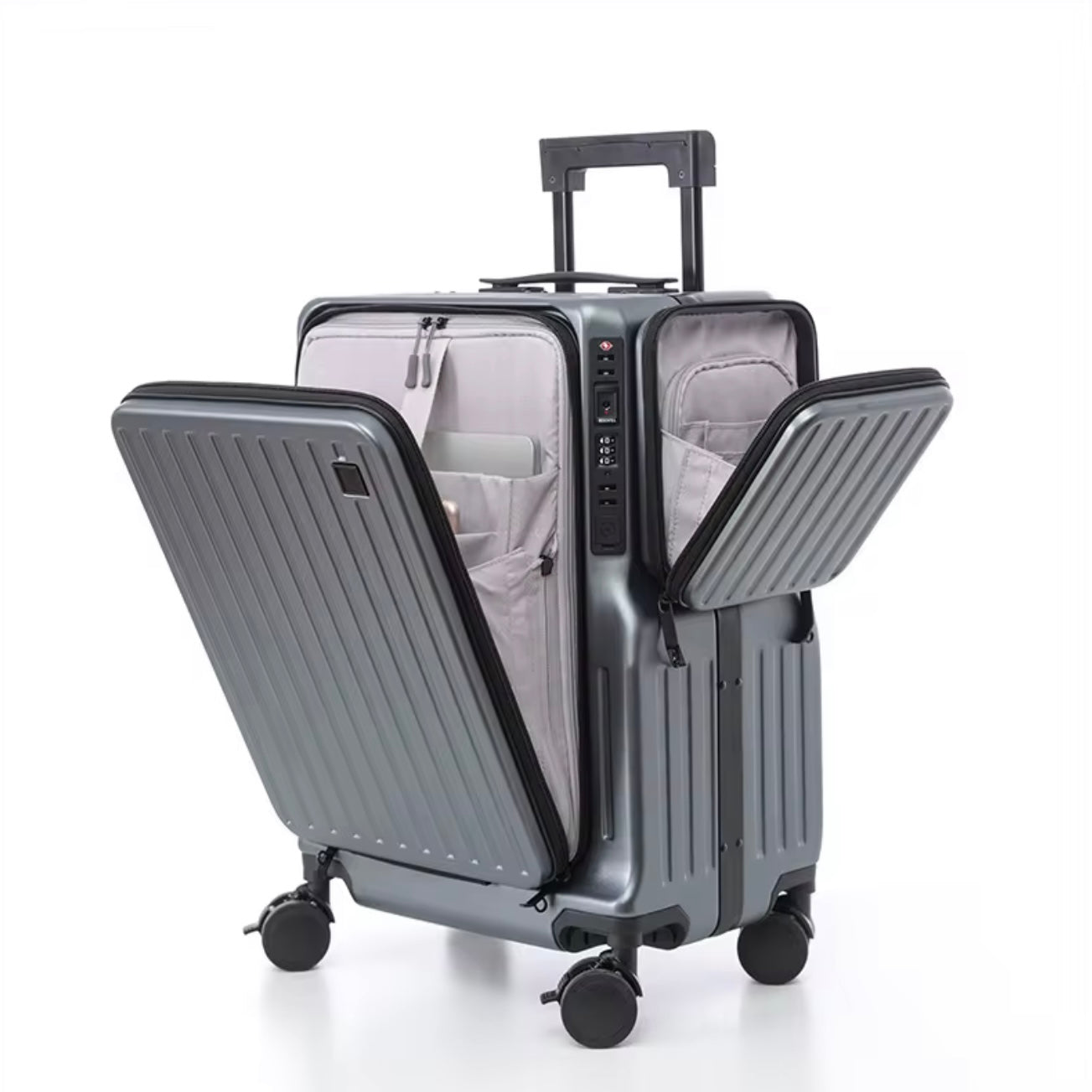 All-in-One Expandable Travel Case | Aluminum frame with Cupholder + USB