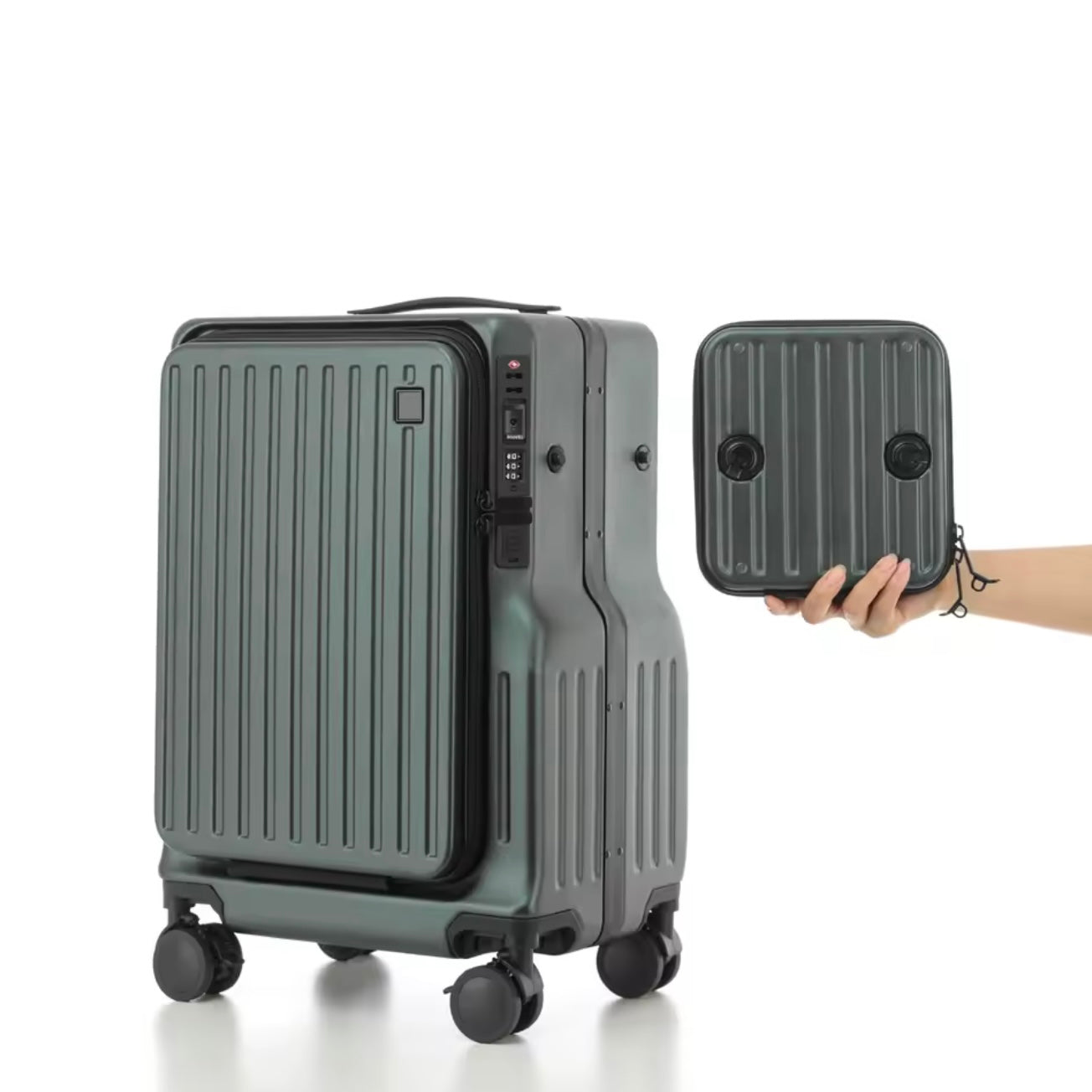 All-in-One Expandable Travel Case | Aluminum frame with Cupholder + USB
