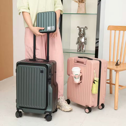 All-in-One Expandable Travel Case | Aluminum frame with Cupholder + USB