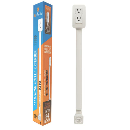 US Plug Outlet Extender with USB-C Fast Charging – 75cm Flexible Extension