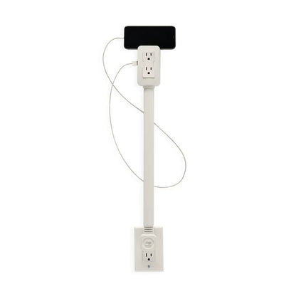 US Plug Outlet Extender with USB-C Fast Charging – 75cm Flexible Extension