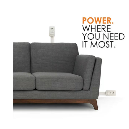 US Plug Outlet Extender with USB-C Fast Charging – 75cm Flexible Extension